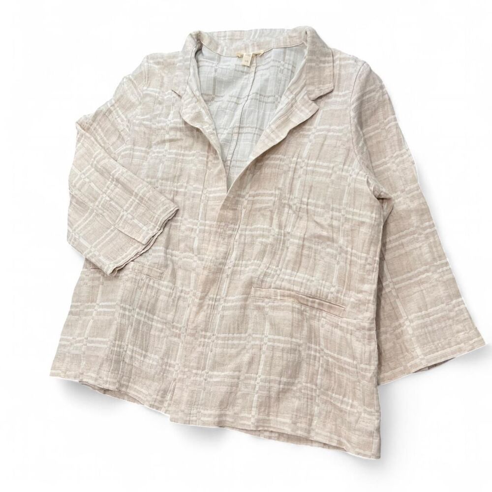 Eileen-fisher Women's Cream and Tan Jacket